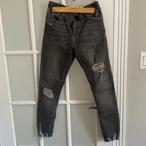 *SALE ALL CLOTHING $10* Free People Jeans, distressed, grey, size 27